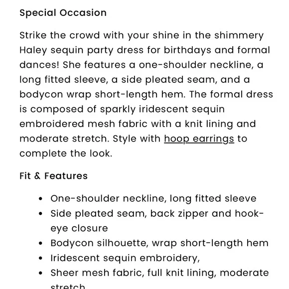 Windsor Black Sequin Asymmetrical One-Shoulder Dress - Picture 5 of 6